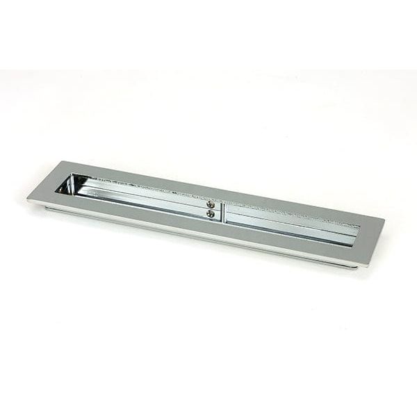 From The Anvil Flush Pull Handles 250mm Polished Chrome Plain Rectangular Pull