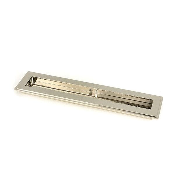 From The Anvil Flush Pull Handles 250mm Polished Nickel Art Deco Rectangular Pull
