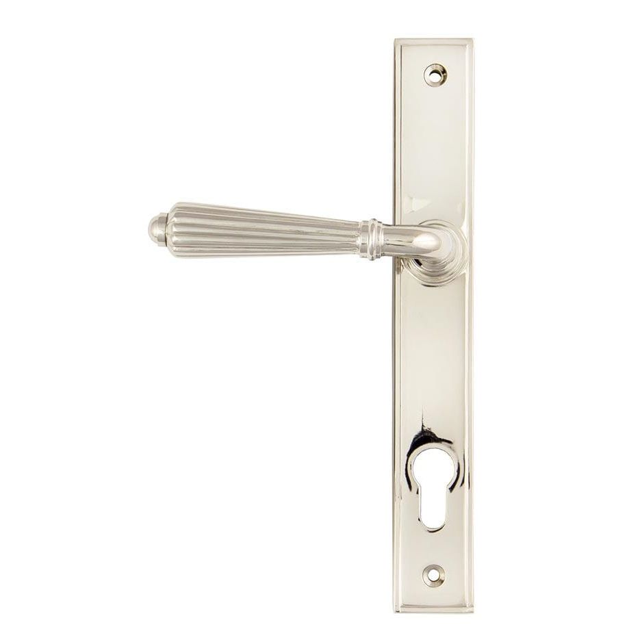 From The Anvil Window Hardware Polished Nickel Polished Nickel Hinton Slimline Lever Espag. Lock Set