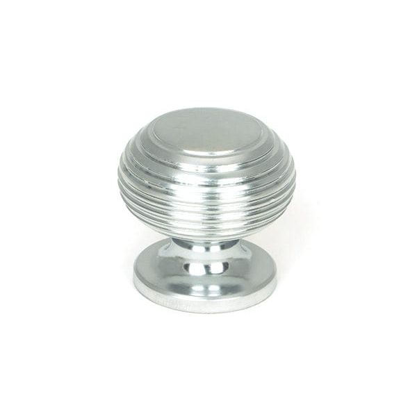From The Anvil Cupboard Knob 30mm Satin Chrome Beehive Cupboard Knob