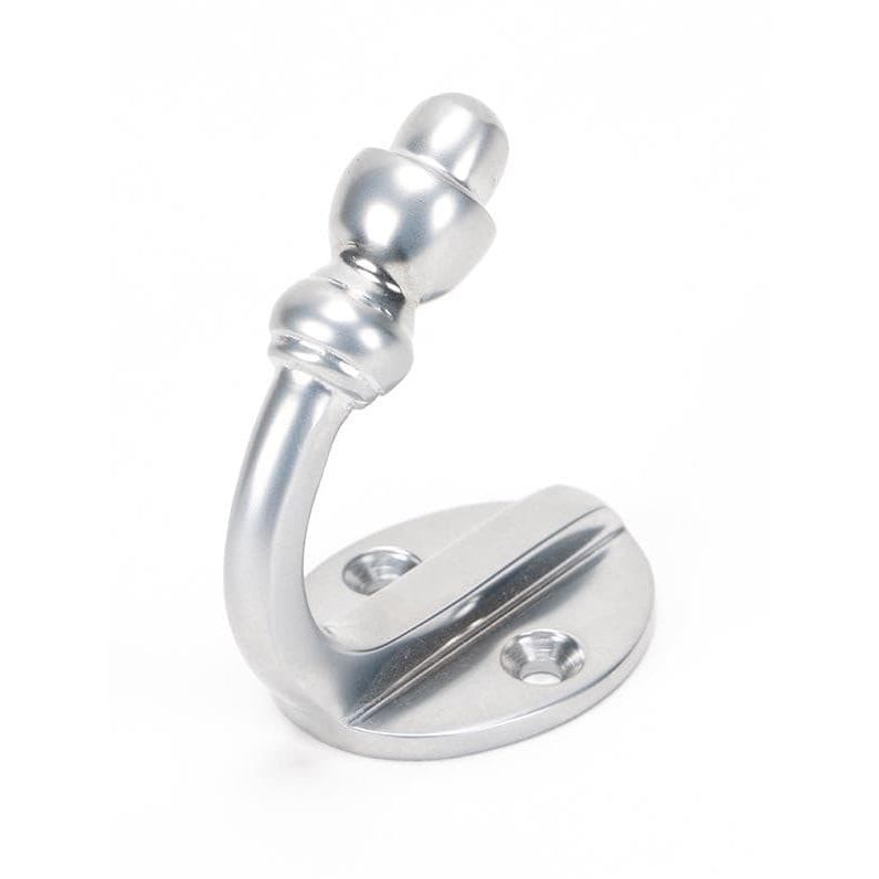 From The Anvil Coat & Hat Hooks Satin Chrome Satin Chrome Coat Hook