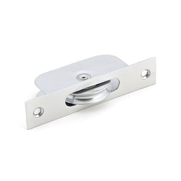 From The Anvil Window Hardware Satin Chrome Satin Chrome Square Ended Sash Pulley 75kg