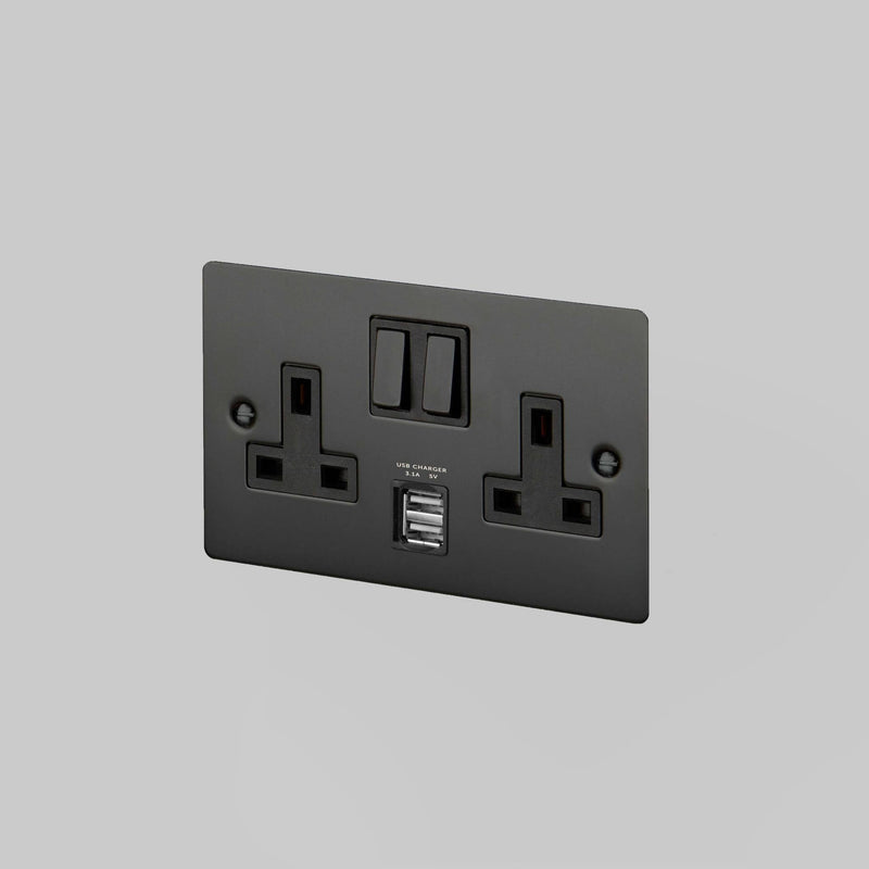 Buster + Punch 2G Uk Plug Socket / Usb Black