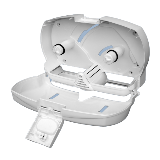 MWS Dispensors Toilet Roll Dispensers EXCEL PLASTIC DOUBLE MINI JUMBO DISPENSER