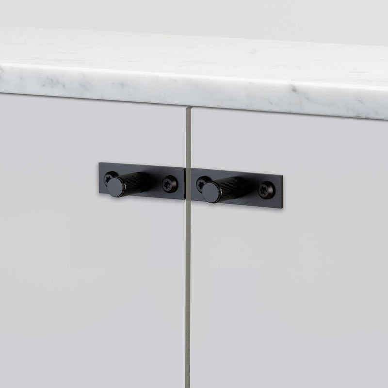 Buster + Punch Furniture Knob / Plate / Linear Black