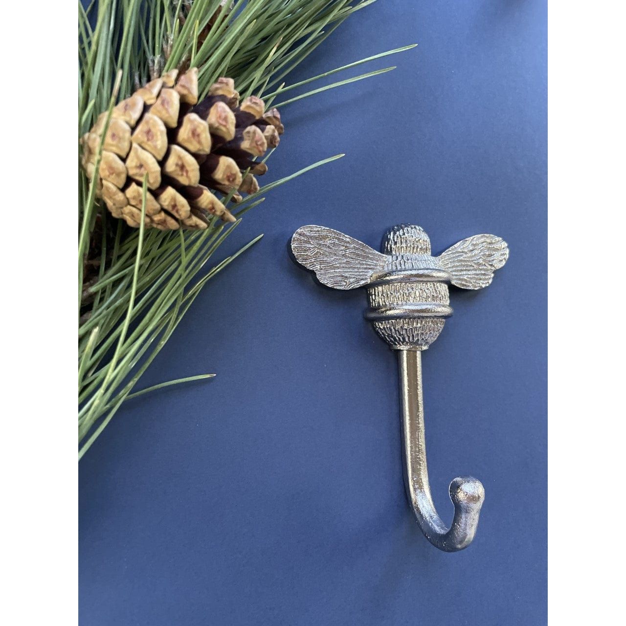 Brass bee Coat Hook - Nickel Finish - Brass bee