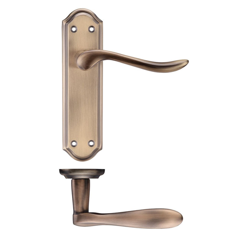 Zoo Hardware Project Lincoln Lever on Latch Backplate — 180x48mm