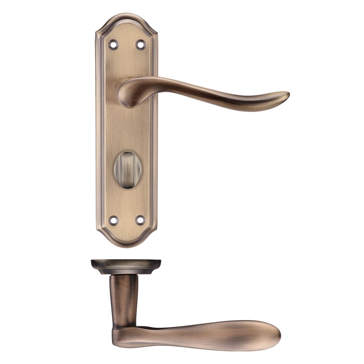 Project Lincoln Lever Handle on Backplate Bathroom Backplate Florentine Bronze Love Handles uk