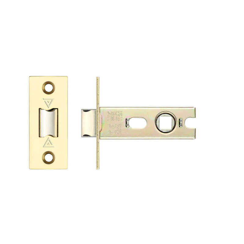 Project Tubular Latch Square - 76mm Standard Polished Brass Love Handles uk