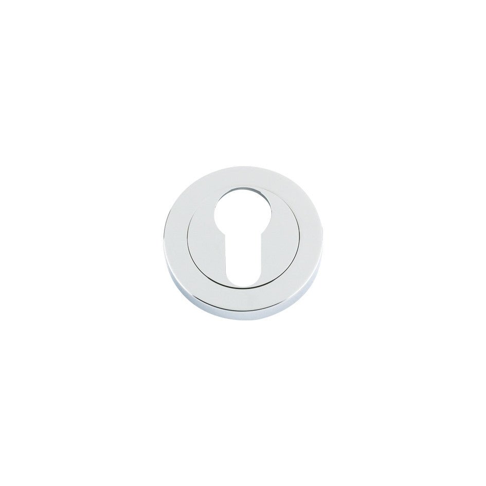 Euro Profile Round Escutcheon Polished Chrome Love Handles uk