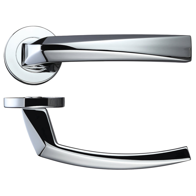 Hydra Lever Handle on Round Rose