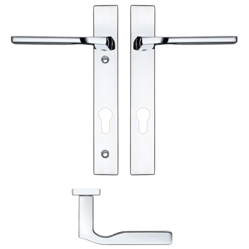 Vela Lever Euro Lock on Narrow Backplate