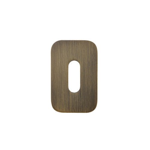 Standard Profile Escutcheon - Rosso Mini Squircle Antique Brass Love Handles uk