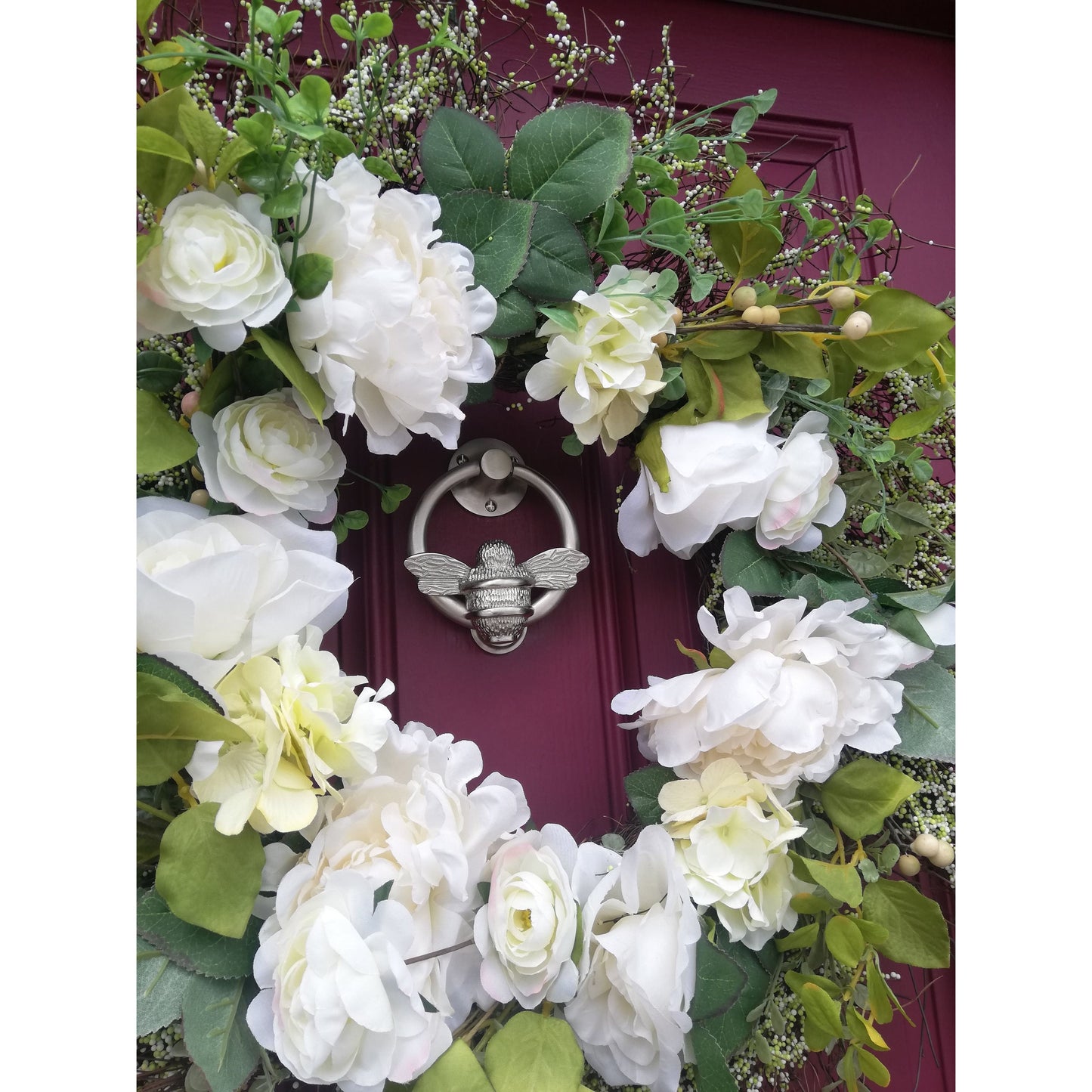 Brass Bumble Bee Ring Door Knocker - Satin Finish - Brass bee