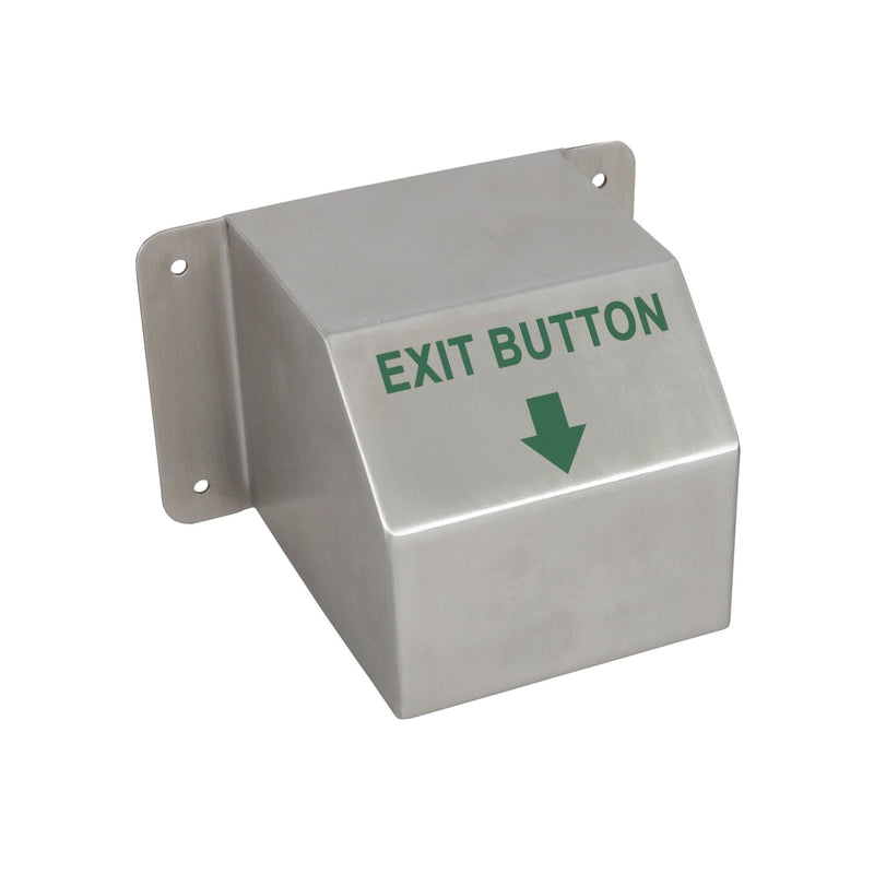 Zoo Hardware External Stainless Steel Button Cover measuring 100 x 100 x 120 mm, featuring an angled design with
