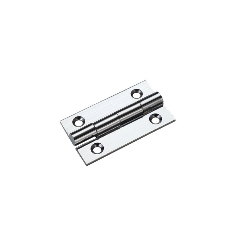 Zoo Hardware Solid Drawn Brass Butt Hinges with a polished finish and four mounting holes, designed for secure door attachment and smooth operation.