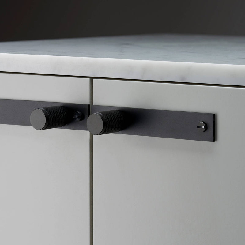 Buster + Punch Furniture Knob / Plate / Cross Black