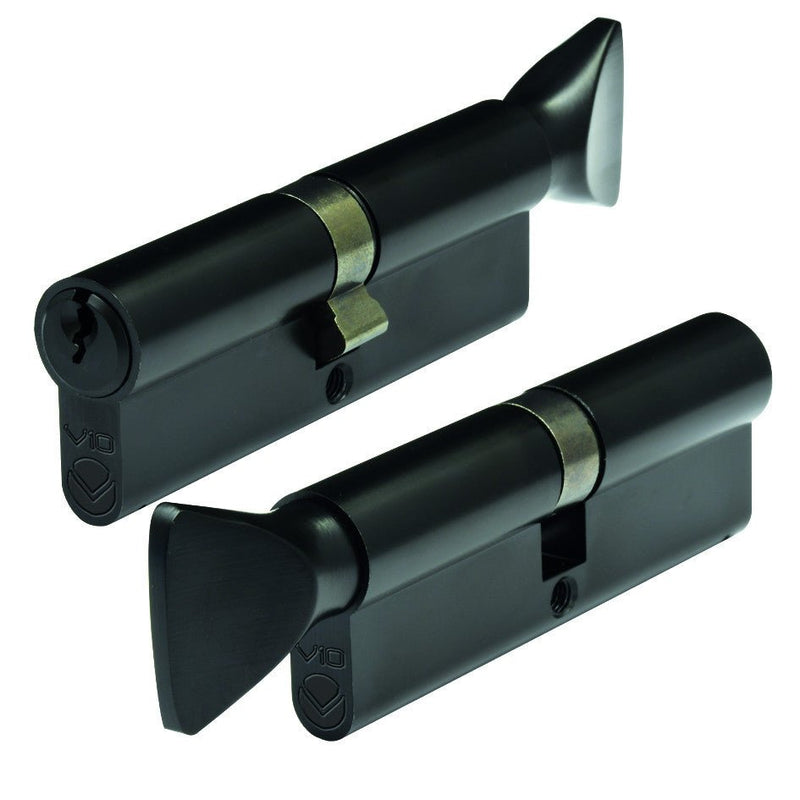 V10 Euro Profile Cylinder with Turn Black 70mm Body Only Love Handles uk