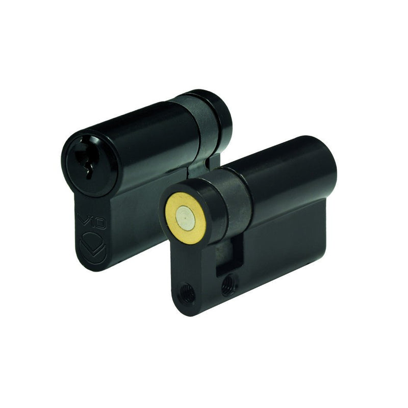 V10 Euro Profile Single Cylinder 42mm Black Keyed to Differ (E) Love Handles uk