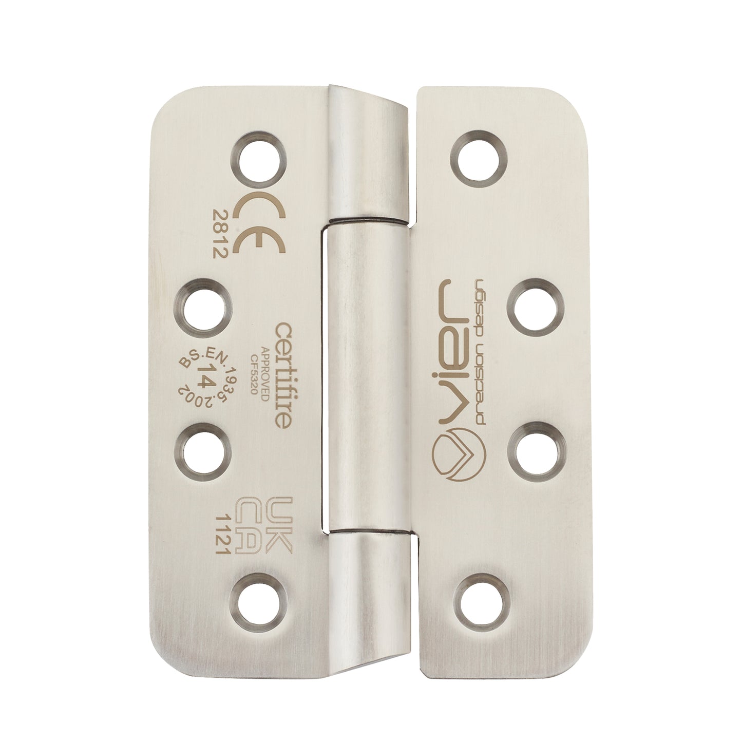 Grade 14 Concealed Bearing Hinge Stainless Steel Radius - Grade 201 - 102 x 76 x 3mm - Hospital Tip