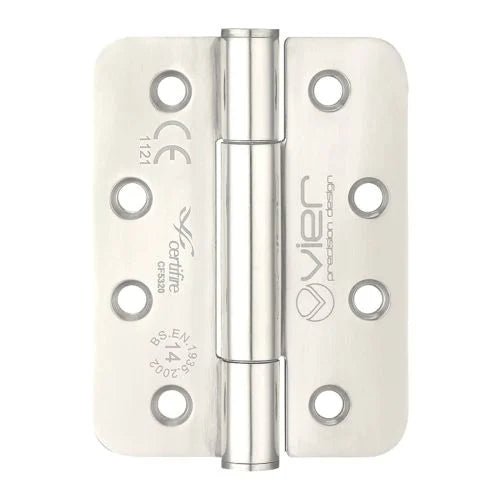 Grade 14 Concealed Bearing Hinge With Radius Corners - 102 x 76 x 3mm - Polished Stainless Steel Love Handles uk