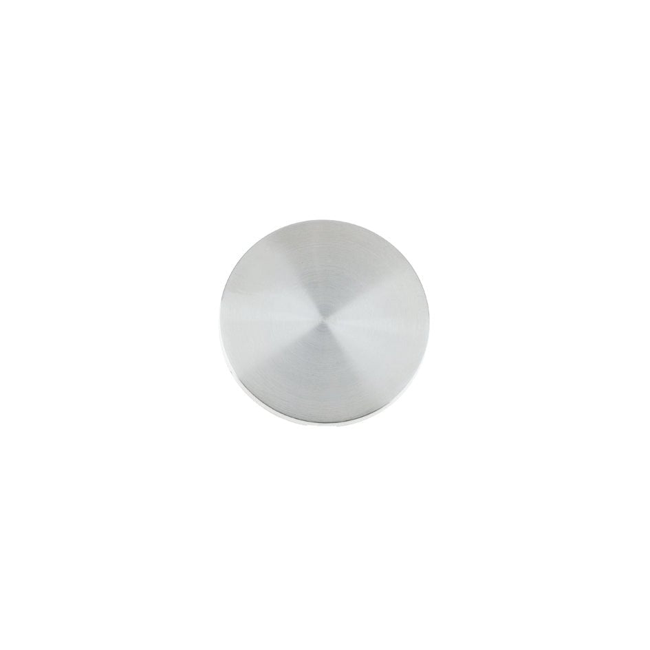 Zoo Hardware Blank Profile Escutcheon in a silver finish, featuring a smooth, circular design. The escutcheon is made of metal, suitable for covering lock cylinder holes.