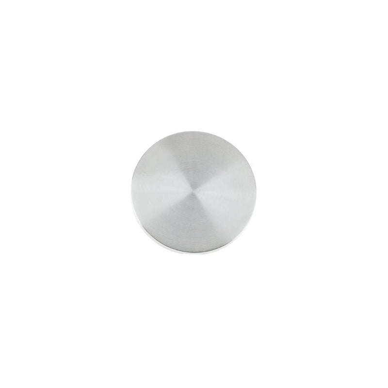 Zoo Hardware Blank Profile Escutcheon in a silver finish, featuring a smooth, circular design. The escutcheon is made of metal, suitable for covering lock cylinder holes.