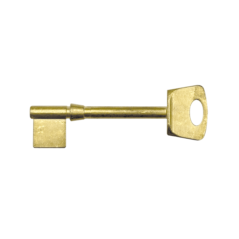 Zoo Hardware British Standard Spare CHUBB Blank Keys, designed for compatibility with 67mm and 80mm locks, shown in a brass finish with a square head and round grip hole.