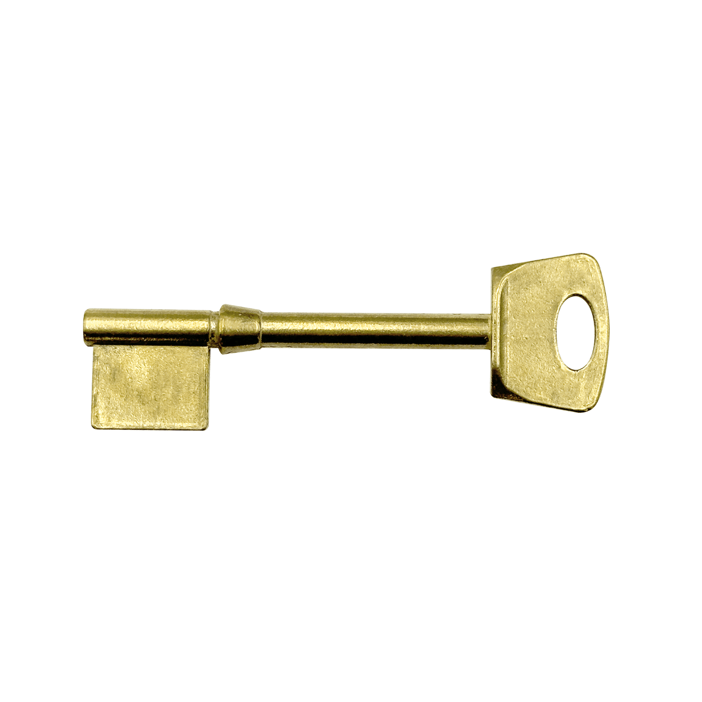 Zoo Hardware British Standard Spare CHUBB Blank Key compatible with ZCRD73, featuring a golden brass finish and a classic shape with a square shaft and round head.