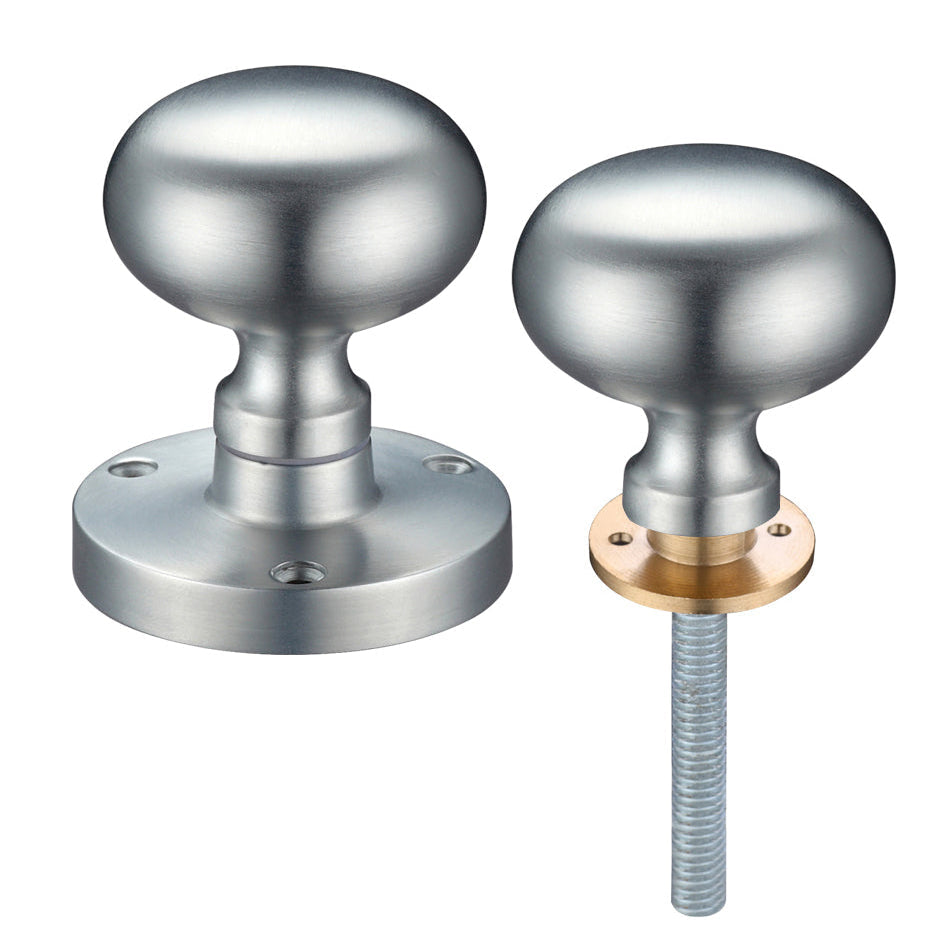 Mushroom Rim Knob - 61.5mm Rose Diameter, 52mm Diameter Knob