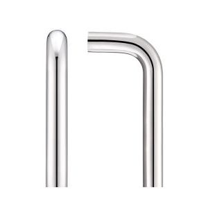 19mm D Pull Handle - 600mm Centres - Grade 304 - Bolt Through Fixings