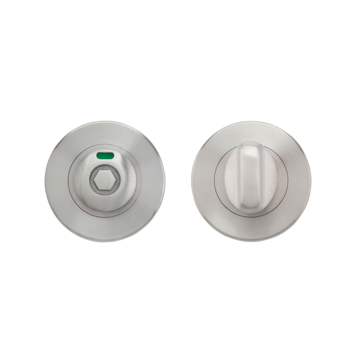 Turn and Release c/w Indicator Complete with Escutcheons and 5mm Spindle - 50mm Dia