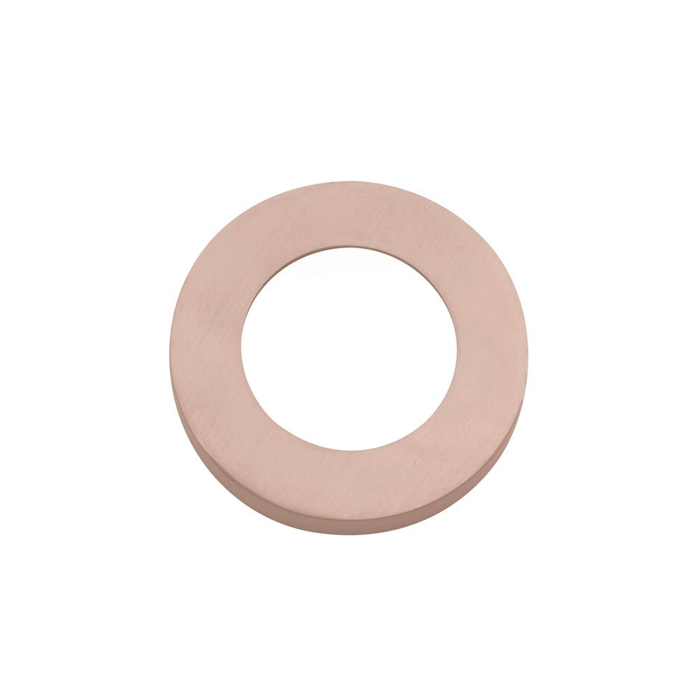 Zoo Hardware Spare ZPZ Screw On Outer Roses in a rose gold finish, sold as a set of two covers only, featuring a circular design with a central cutout and a smooth exterior surface.