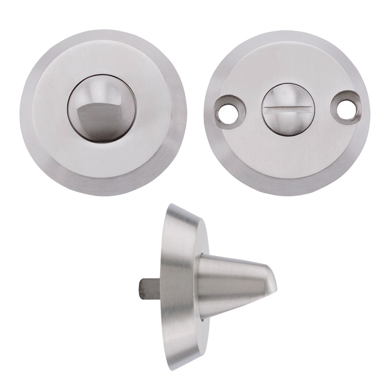 Anti-Ligature Turn & release Set - 8mm Spindle - Satin Stainless Steel