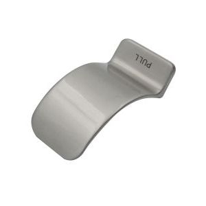 Hands-Free Pull Bolt Fixed Side - Casted Body Plain - Satin Stainless Steel