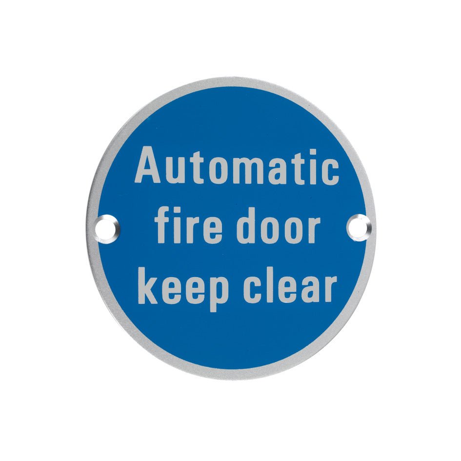 Automatic Fire Door Keep Clear Sign