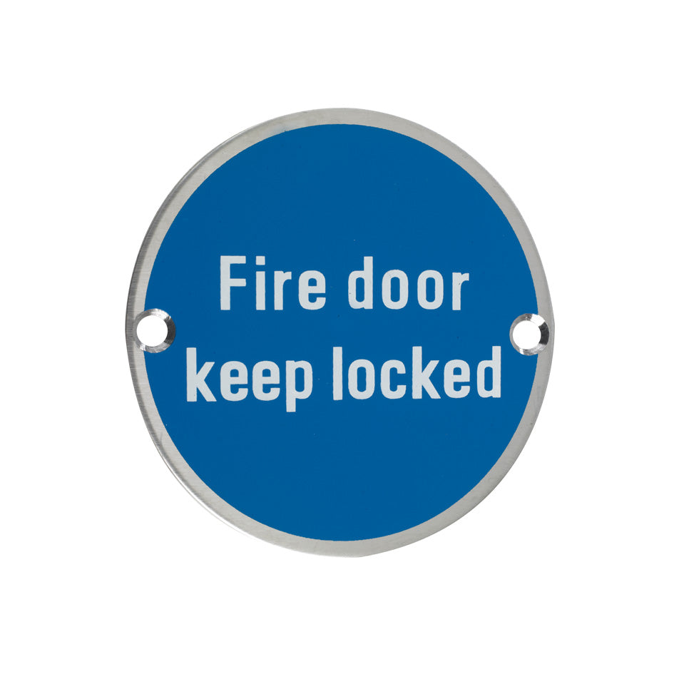 Fire Door Keep Locked Sign