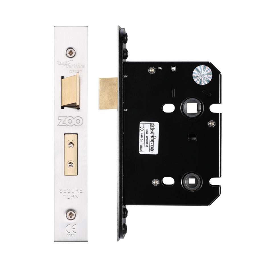 Bathroom Lock - 76mm C/W Forend and Strike