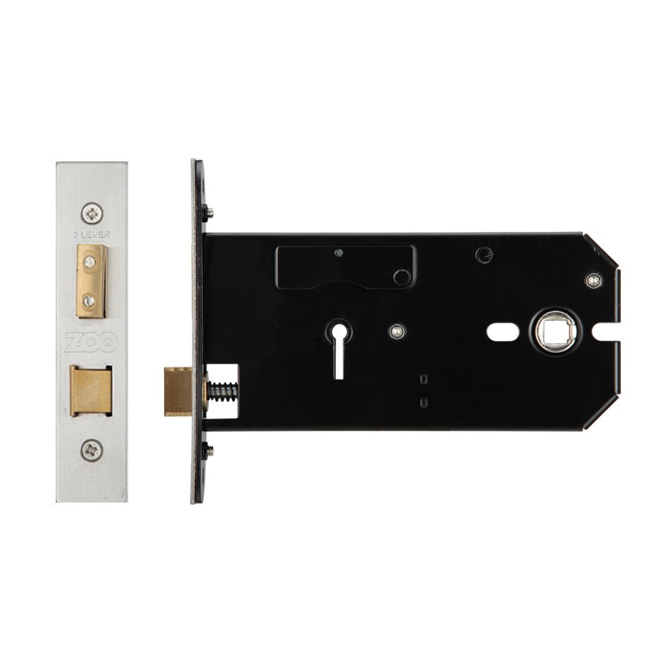 3 Lever Horizontal Lock 152mm Satin Stainless Standard