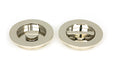 Polished Nickel  Plain Round Pull - Privacy Set.