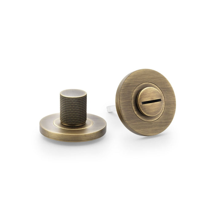 AW Knurled Thumbturn and Release - Antique Brass