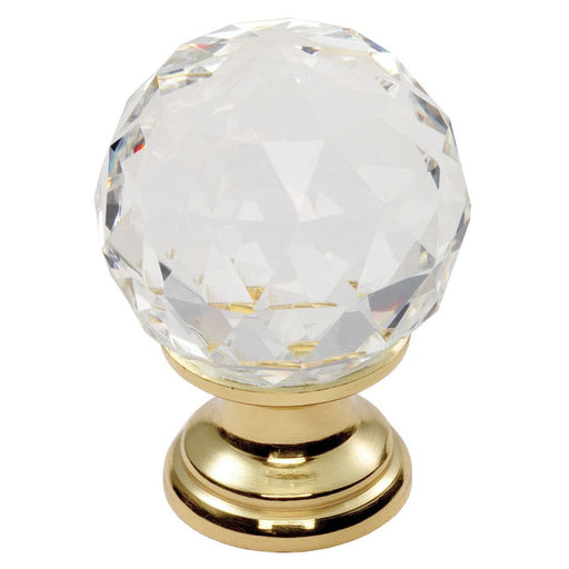 FTD CRYSTAL FACETED KNOB with FINISHED BASE 30mm