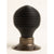 Beehive Door Knobs - Ebonised & Antique Brass (Pair)