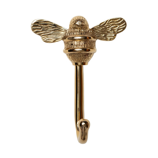 Solid Brass bee Coat Hook - Brass Finish