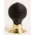 Beehive Door Knobs - Ebonised & Polished Brass (Pair)