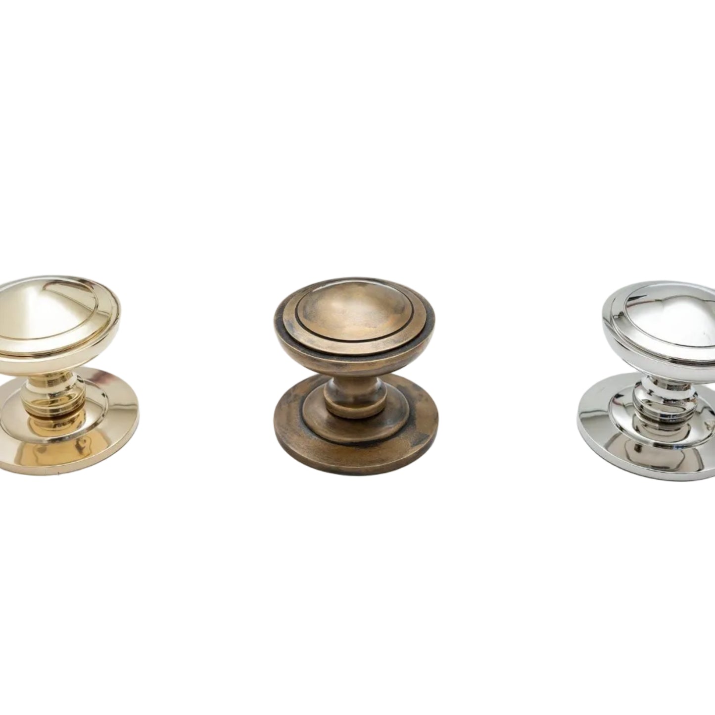 Solid Brass Centre Door Knob - 76mm - Brass bee