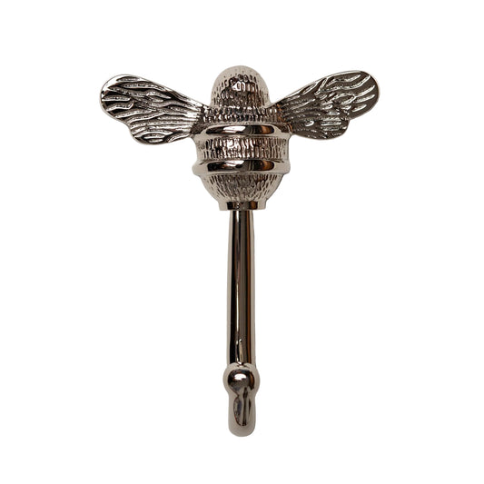 Solid Brass bee Coat Hook - Nickel Finish