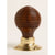Beehive Door Knobs - Rosewood & Polished Brass (Pair)