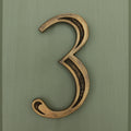 Premium Floating Engraved House Numbers in Heritage Finish 0-9