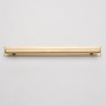 Solid Brass Straight Knurled Kitchen Pull Handles & Knobs - Satin Brass Finish